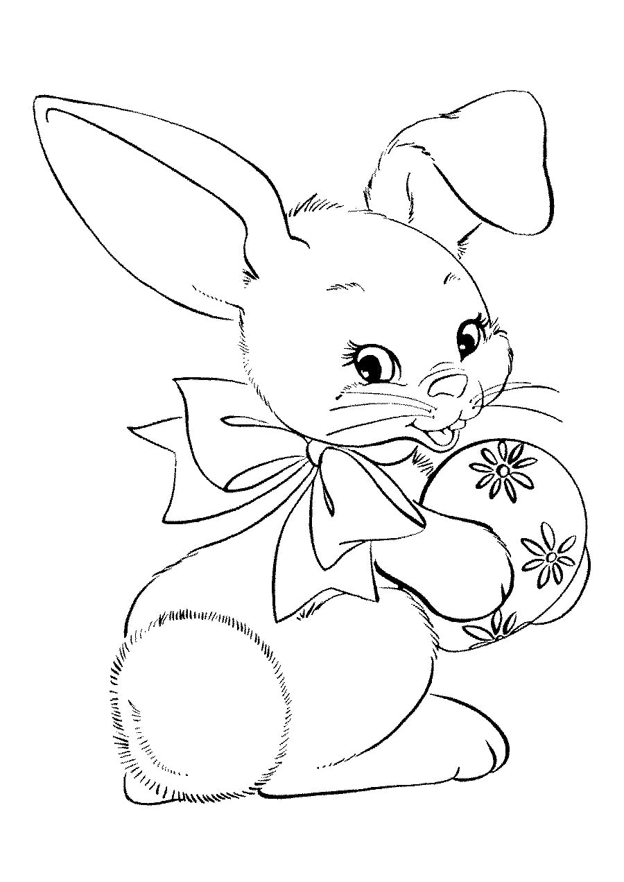 новогодний кролик раскраска для детей распечатать бесплатно 9