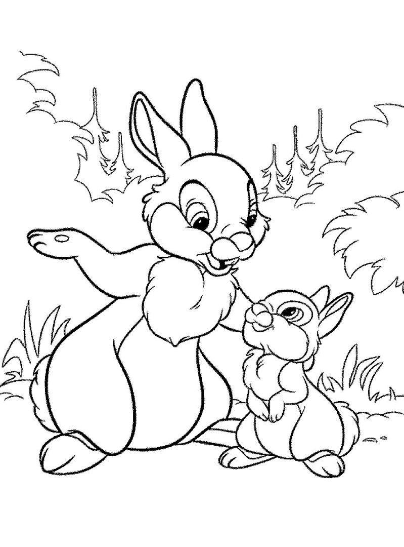 кролик на Новый год 2023 раскраска для детей 4
