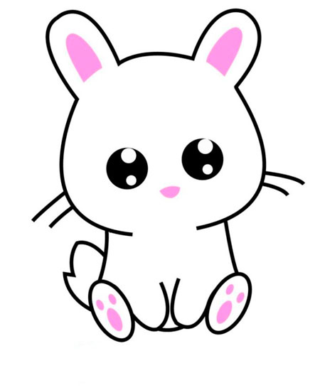 легкие рисунки для срисовки кролики 10