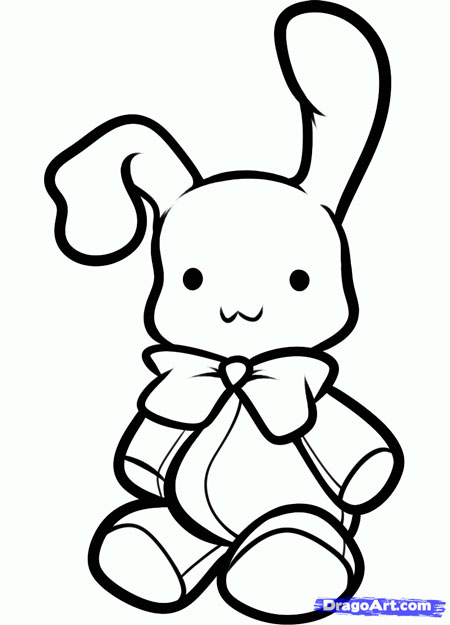 рисунок кролика карандашом для срисовки 9