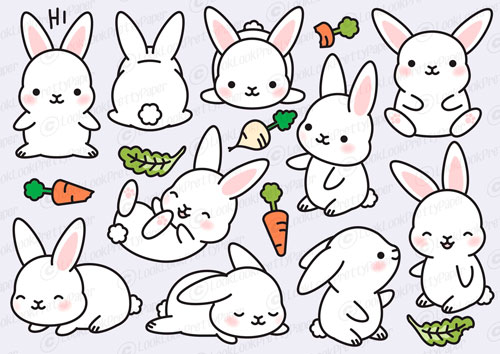 красивые рисунки для срисовки кролики 2