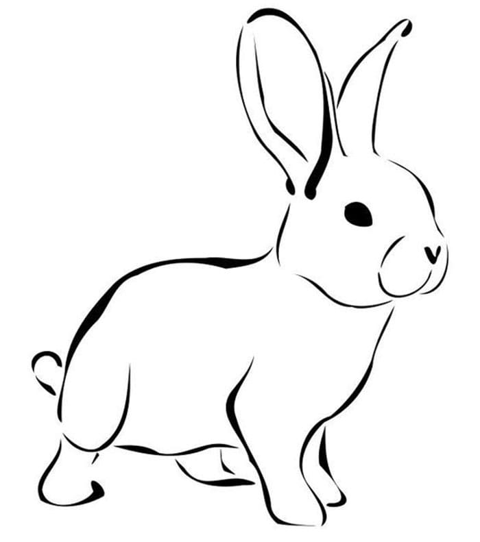 простые и красивые вытынанки кролик на Новый год 4