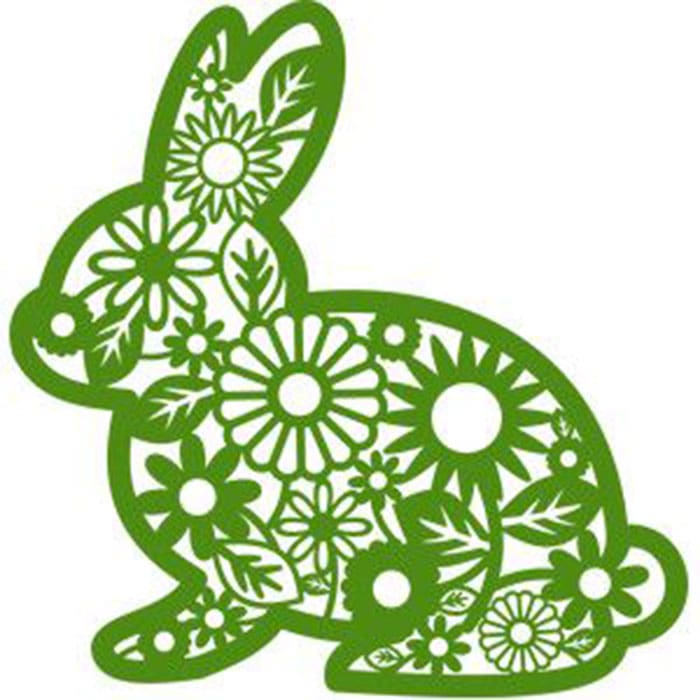простые и красивые вытынанки кролик на Новый год 7