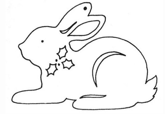вытынанки кролик на Новый год для детей 7