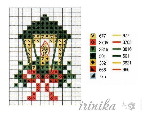 новогодняя вышивка крестиком маленькие схемы и описание 8