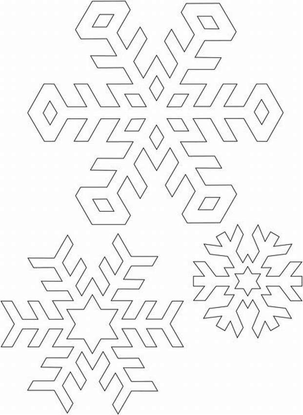 вытынанки снежинки на Новый год для окон из бумаги шаблоны 4