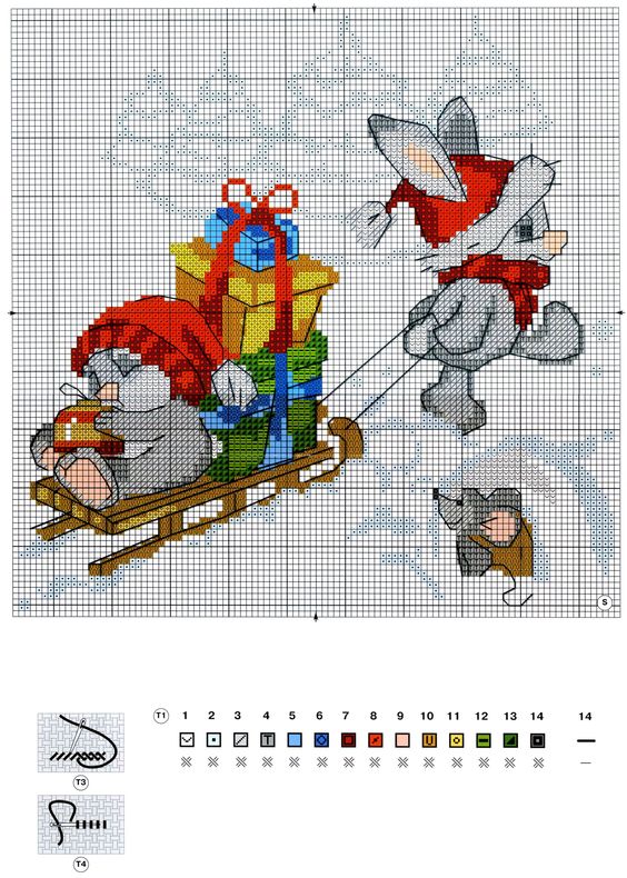вышивка новогодних игрушек крестиком схемы 5