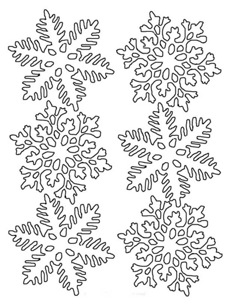 вытынанки снежинки на Новый год для окон из бумаги шаблоны 9