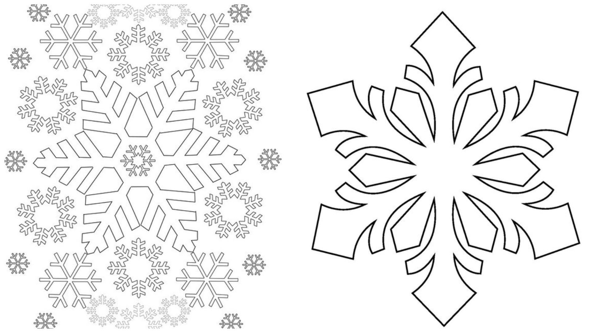вытынанки снежинки на Новый год для окон из бумаги шаблоны 6