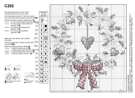 схема вышивки крестиком новогодняя тематика 8
