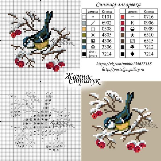 новогодняя вышивка крестиком маленькие схемы и описание 4