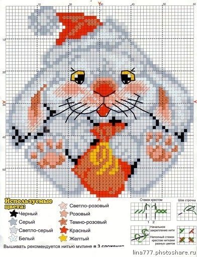 вышивка крестиком новогодние миниатюры схемы 3
