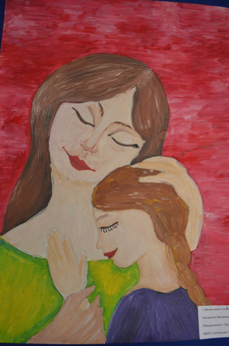 Легкий и красивый рисунок на День матери идеи 2