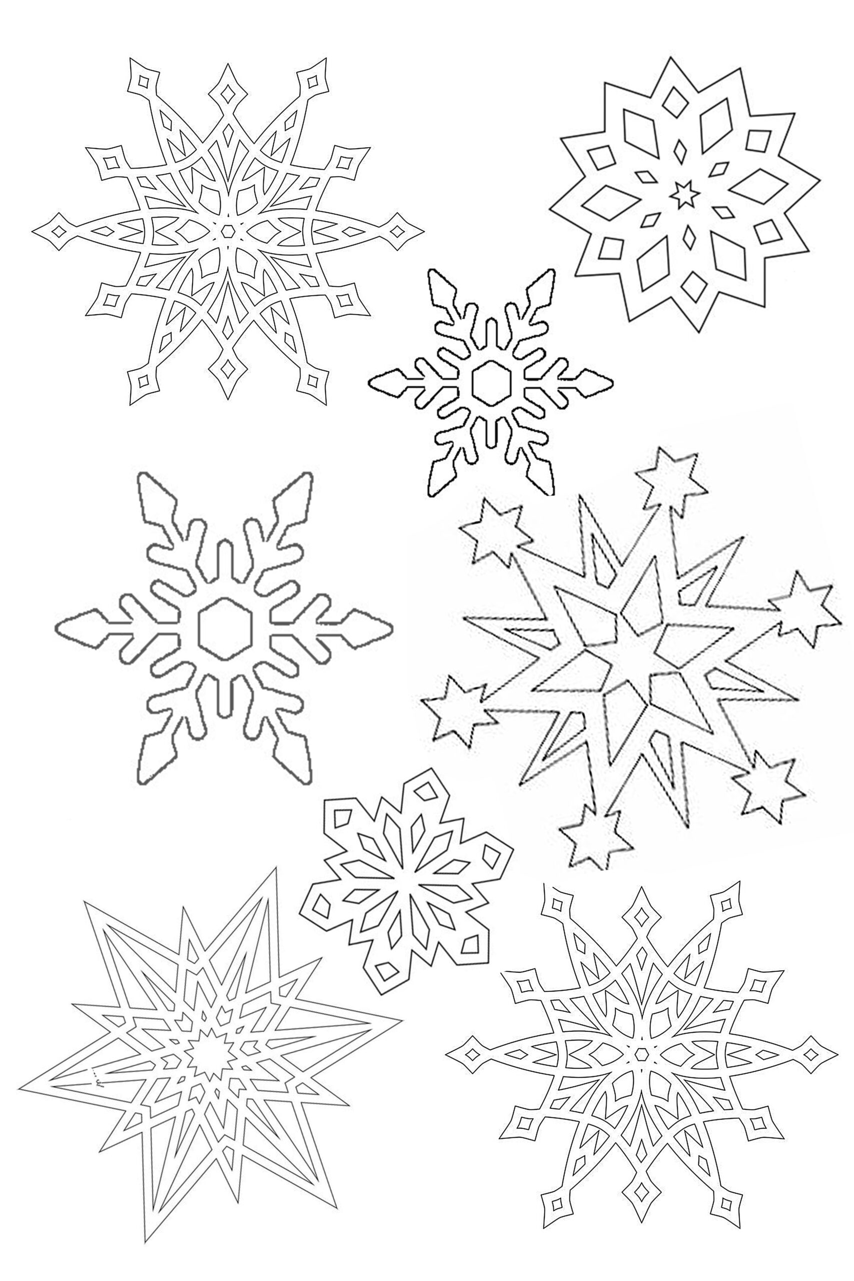 вытынанки снежинки на Новый год для окон из бумаги 2