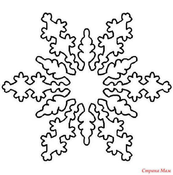 новогодние выкройки снежинок из фетра шаблоны 7