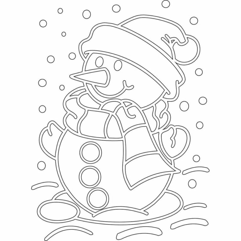 снеговик украшение на окно из бумаги трафарет 10
