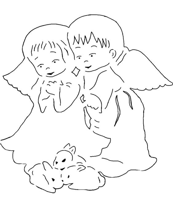 рождественские вытынанки ангелы 10
