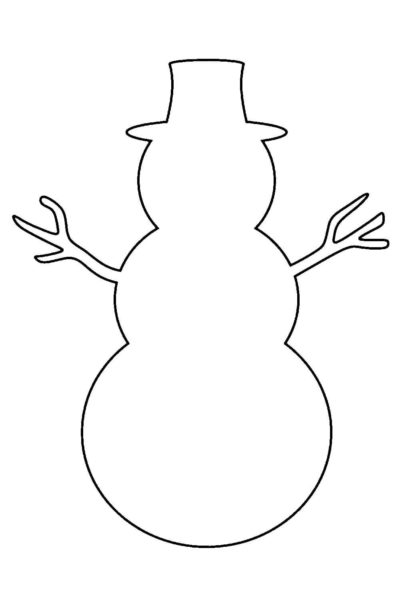 снеговик из бумаги на окно своими руками на Новый год 7