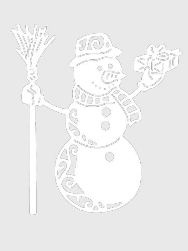 снеговик из бумаги на окно трафарет скачать бесплатно шаблоны 3
