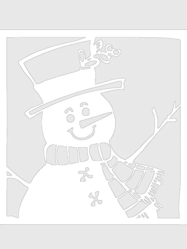 снеговик из бумаги на окно трафарет скачать бесплатно шаблоны 4
