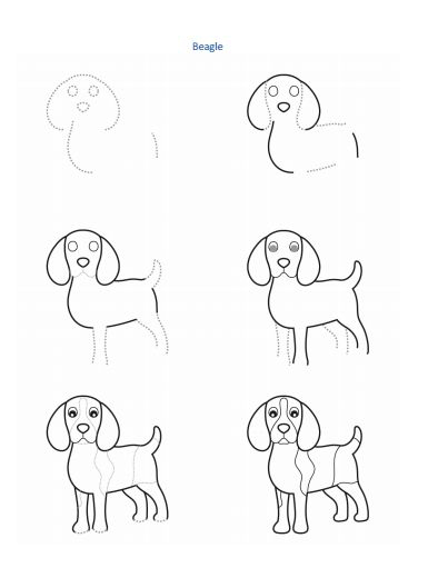 как нарисовать щенка карандашом поэтапно для детей 9