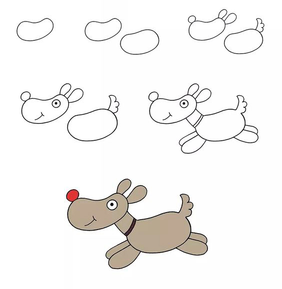 как нарисовать собаку поэтапно для детей поэтапно легко и просто 9