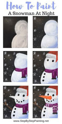как нарисовать снеговика легко по этапам 9