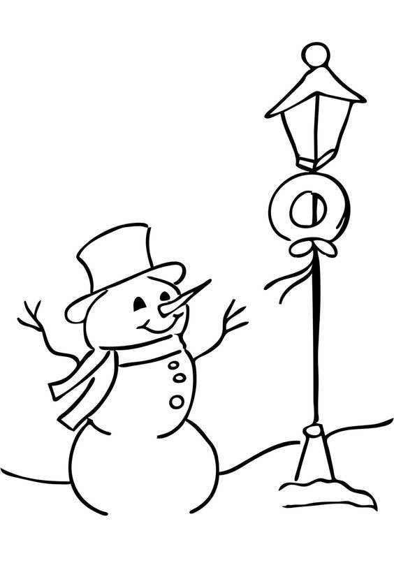 как нарисовать снеговика легко по этапам 3