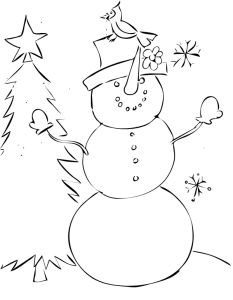 как нарисовать снеговика легко по этапам 2