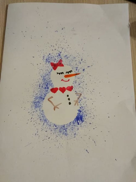 как нарисовать снеговика легко и красиво для детей 9 лет 7