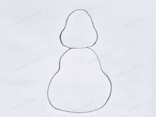 Как нарисовать снеговика легко 8