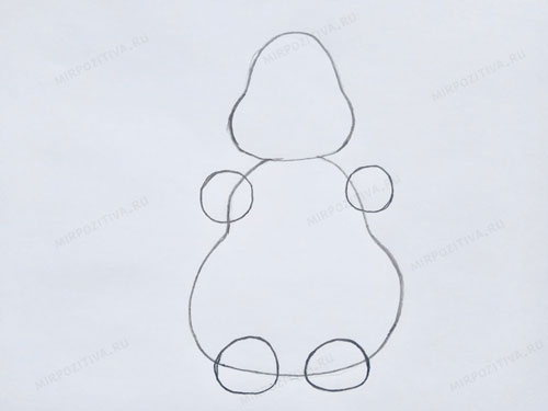 Как нарисовать снеговика легко 9