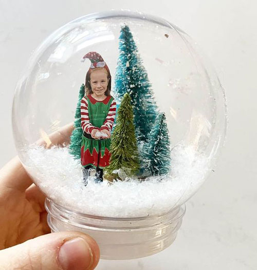 как сделать снежный шар на Новый год в домашних условиях пошагово 10