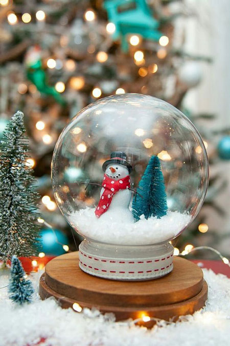как сделать снежный шар на Новый год в домашних условиях пошагово 4