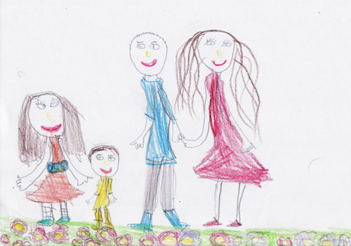 рисовать семью из 4 человек для детей 2