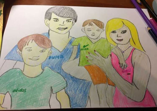 нарисовать семью карандашом для детей легко и просто и красиво 10
