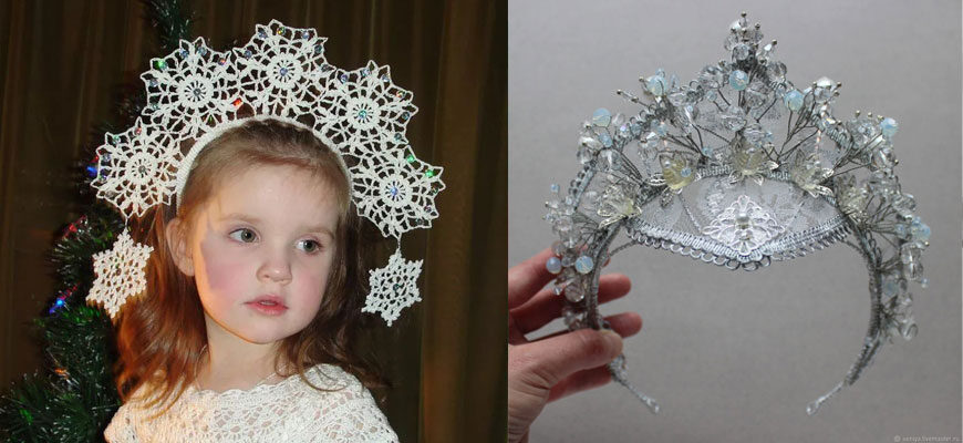Новогодняя корона ЛЕГКО для Снежной королевы своими руками. Новогодний ободок 