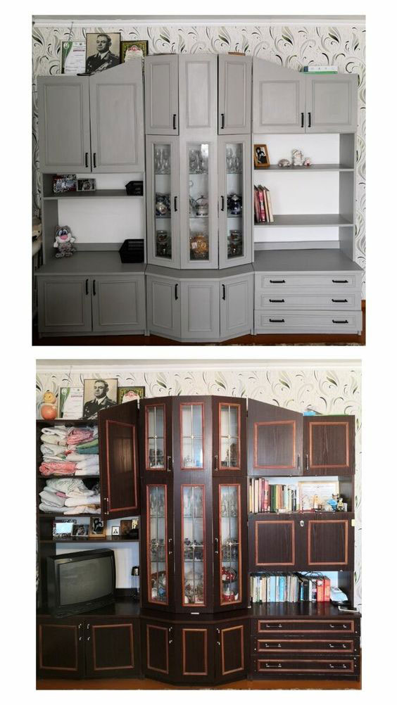 как обновить старый шкаф своими руками фото до и после картинки 8