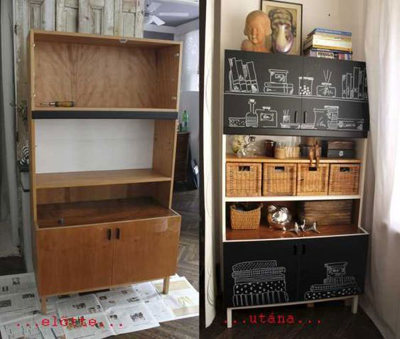 как обновить старый шкаф своими руками фото до и после советский 5
