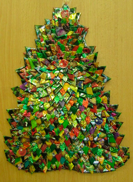 поделки из фантиков от конфет своими руками для детей 4-5 лет пошагово 6