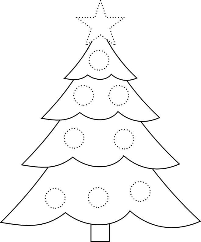 раскраска новогодняя елка картинки для детей 3