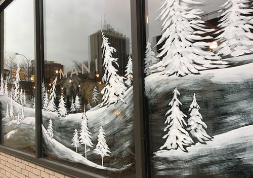 рисунки пастой на окне к Новому году поэтапно