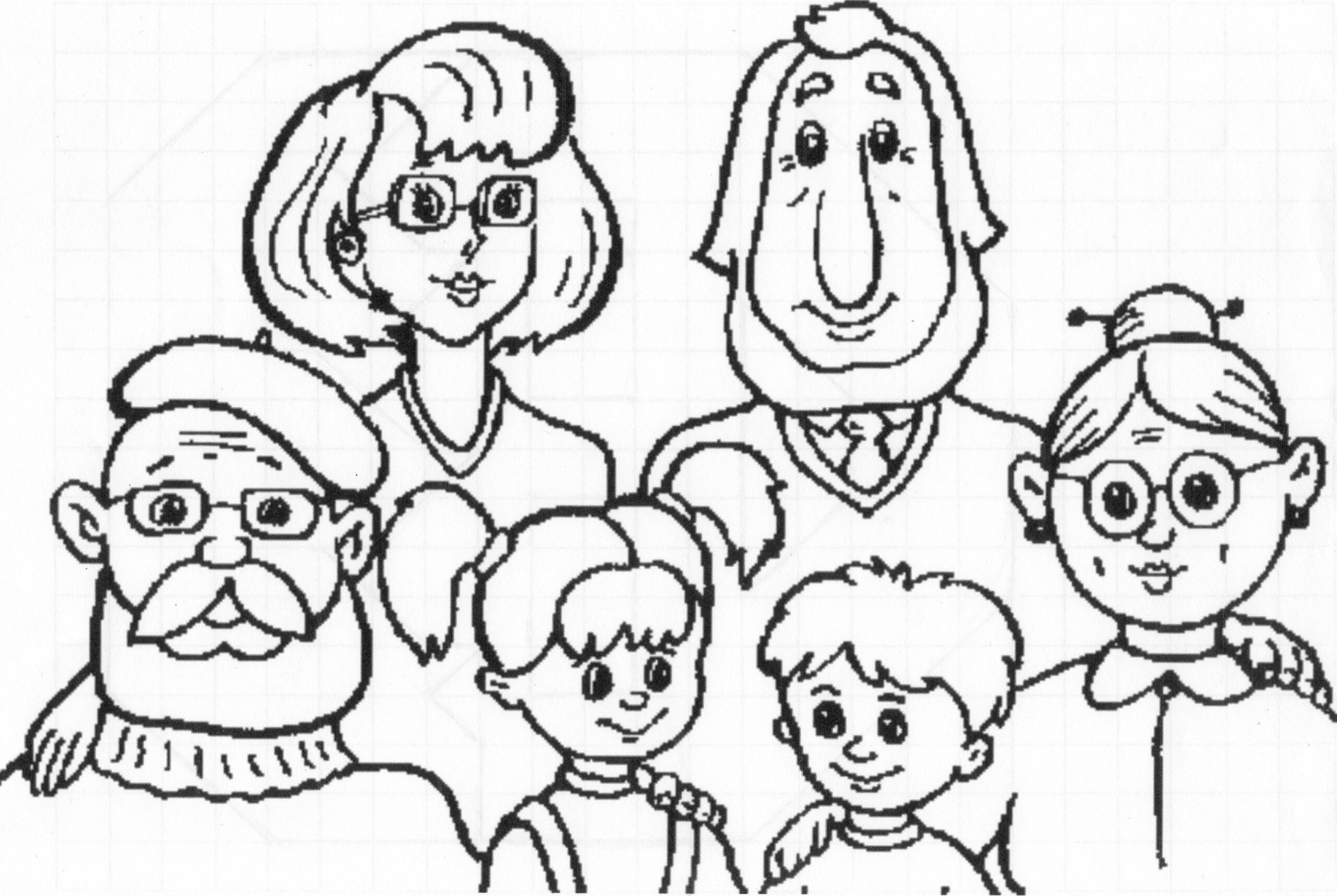 нарисовать семью карандашом ребенку поэтапно карандашом 3