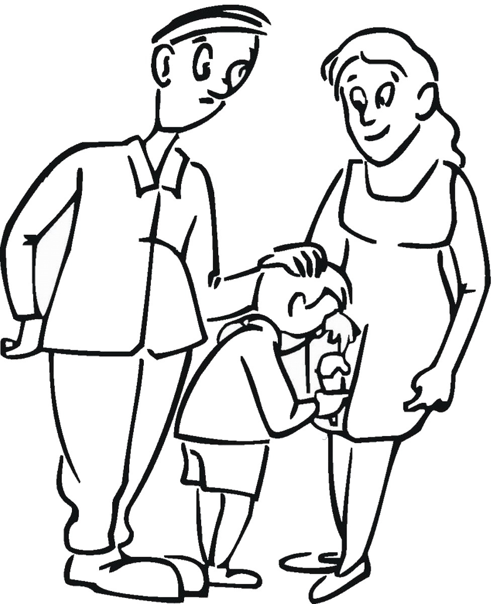 Рисунок семьи 3 человека