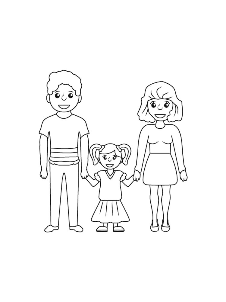 Рисунок моя семья 3 класс карандашом