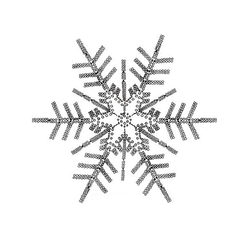 небольшие вязаные снежинки крючком схемы и описание 7