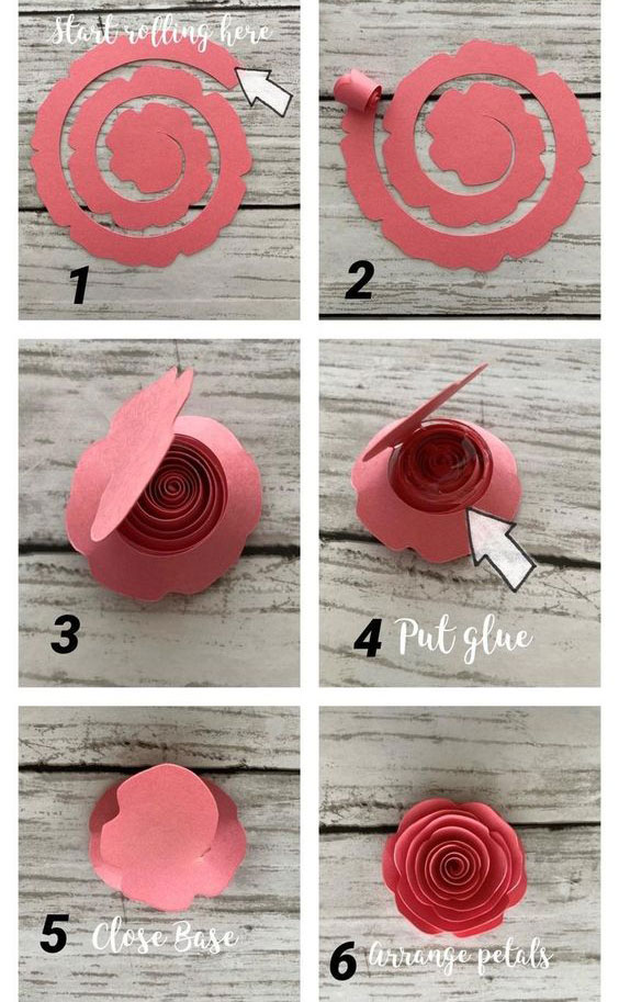 как сделать из гофрированной бумаги цветок розы 10