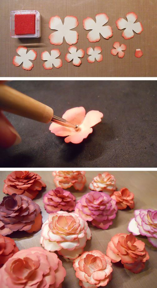 как сделать из гофрированной бумаги цветок розы 8