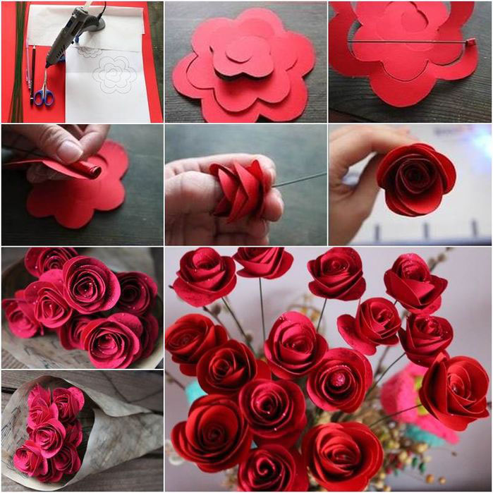 Как сделать из бумаги цветок розы