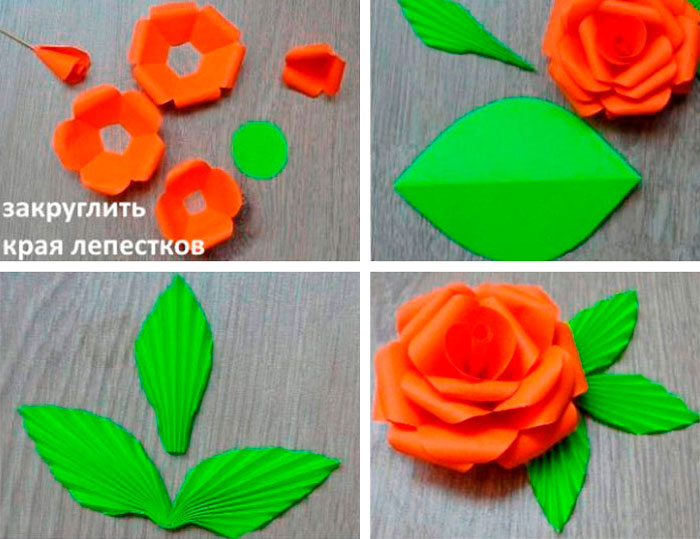 Как сделать из бумаги цветок розы 3